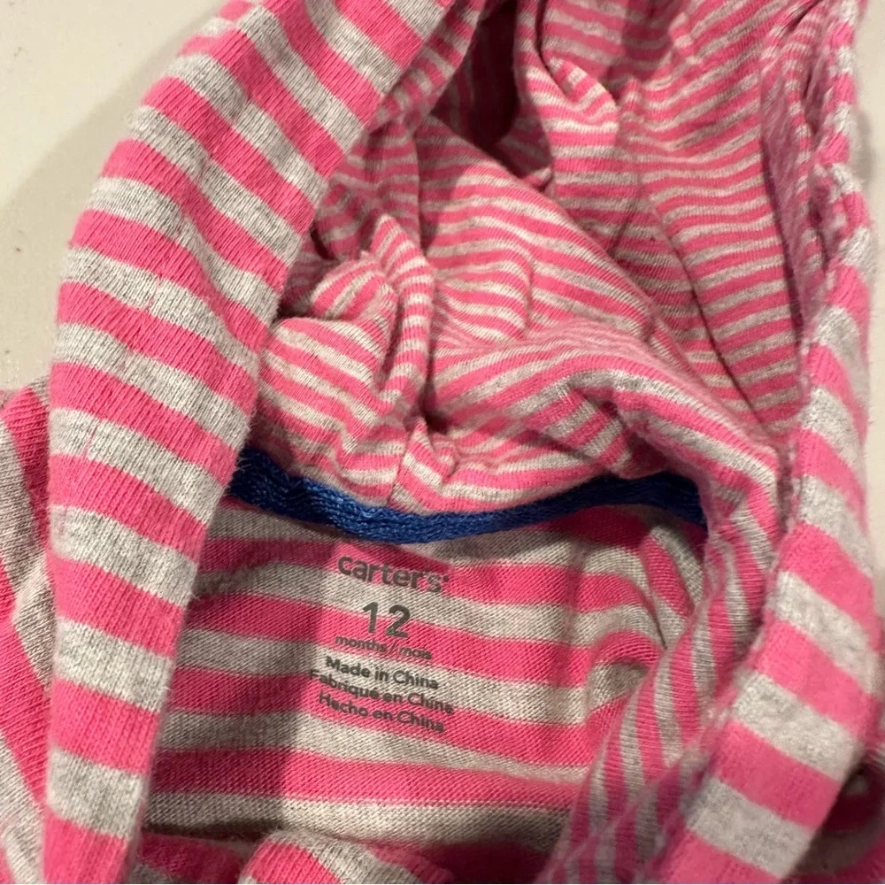 12 Months Carter's Peplum Sweatshirt & Long Sleeve Hoodie with Elbow Pads